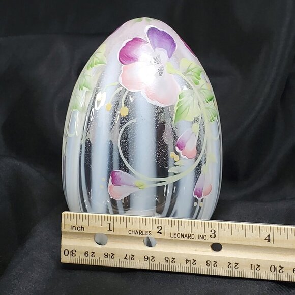 Fenton Art Glass Hand Painted Egg Limited Edition French Opalescent Milk glass - Picture 12 of 16